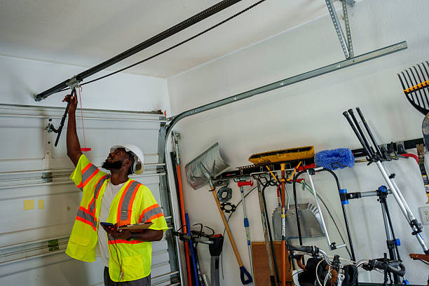 Professional Garage Door Repair technician working in Lakeland, MN